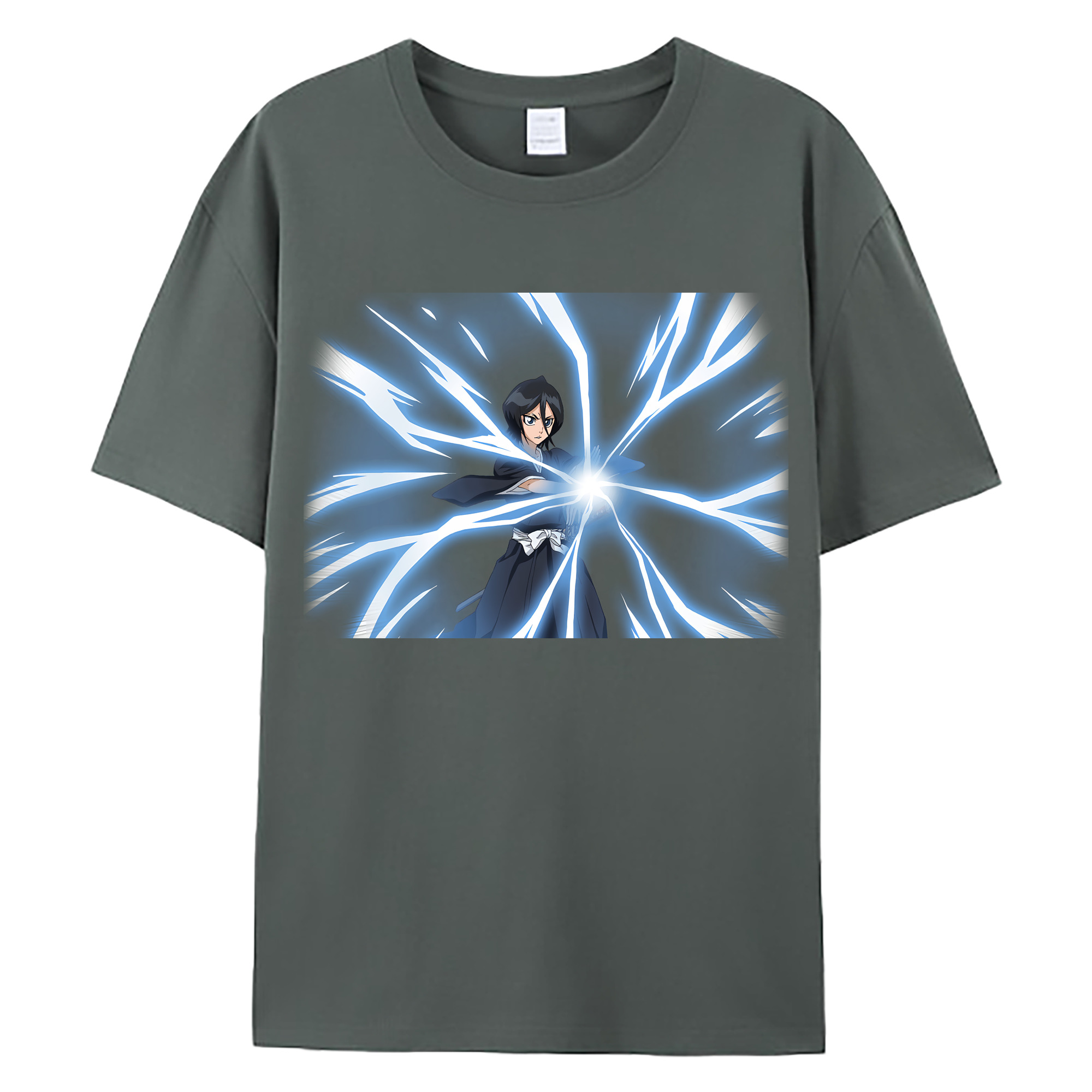 （画像用） ブリーチ 朽木ルキア BLEACH Kuchiki Rukia 綿100％ メンズ半袖Tシャツ｜肌触りやわらか＆通気性